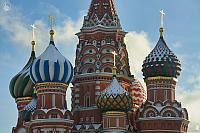 Highlighted Crosses on the Domes of St. Basil’s Cathedral