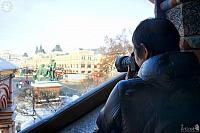 Taking Photos of Red Square from St. Basil’s Cathedral
