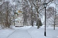 Snow-Covered Grounds of St. Euthymius Monastery of Our Savior
