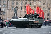 The New Armata Heavy IFV Drive Along Tverskaya Street