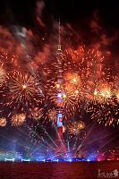 Spectacular Fireworks at Ostankino TV Tower