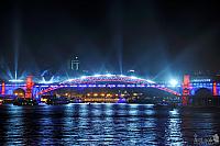 Light Show on Pushkinsky Pedestrian Bridge