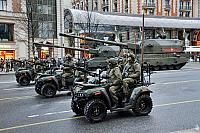 Troopers in Army ATVs AM-1 with Flagpoles