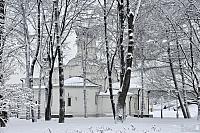 Church of St. Anna Behind the Trees After Heavy Snowfall in Zaryadye
