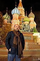 In front of Magnificent St. Basil's Cathedral at Night