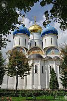 Assumption Cathedral Framed by Trees in Summer