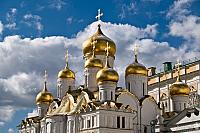Shining Domes of Annunciation over Skies (Moscow Kremlin)