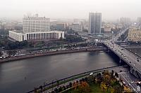 Foggy Moscow after the Autumn Rain