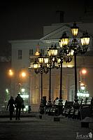 Night Walk by Street Lamps