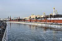 Frozen River at the Moscow Kremlin
