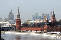 Kremlin Towers against the Modern Architecture