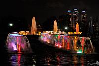 Colorful Fountains on Poklonnaya Hill