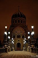 The Cathedral of the Holy Vivifying Trinity at Winter Night
