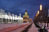 New Year Light Installations on the Alley of Glory at VDNKh