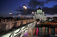 Twilight Over Patriarchy Bridge and Cathedral of Christ the Savior