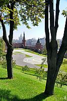 President's Helipad and Kremlin Towers Framed by Trees