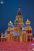 New Year St. Basil’s Cathedral in Twilight