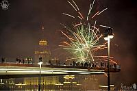 Fireworks Over New Floating Bridge of Park Zaryadye