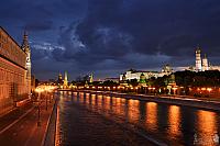 Clouds Build Up Over Moscow at Evening Twilight