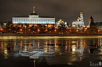 Kremlin Reflections at Winter Night