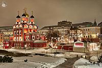 Znamensky Cathedral and Romanov’s Estate in Winter Night