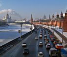 The Kremlin Embankment in One Frosty Morning