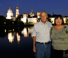 Together near Beautiful Novodevichy Convent at Night