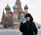 With Blue Cheburashka at Red Square