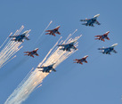 Russian Fighter Jets Shooting Flares