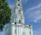 Russia Tallest Bell Tower Under Amazing Cirrus Clouds in Summer