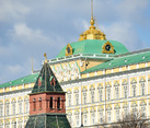 Russian Flag On the Spire of the Grand Kremlin Palace