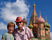 Under Domes of St. Basil's cathedral