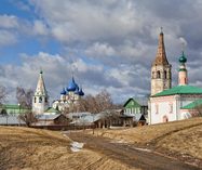 A Road Through Ramparts to Suzdal Kremlin in Spring
