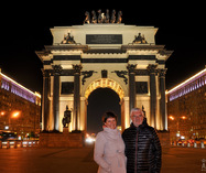 In front of Triumphal Gate at Night