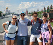 In Background of Kremlin Embankment